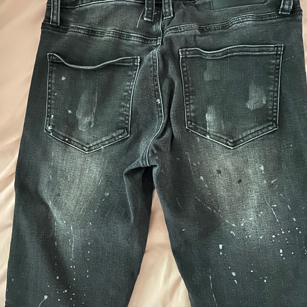 Rue21 Black Relaxed Jeans with Artistic Distressing